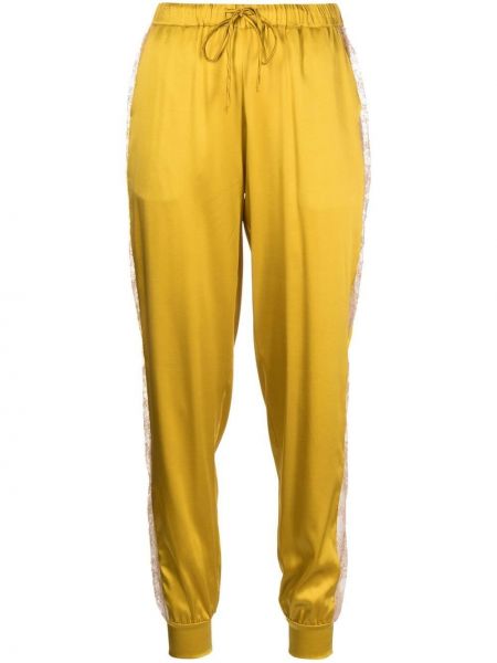 Pantalon en soie slim Carine Gilson jaune