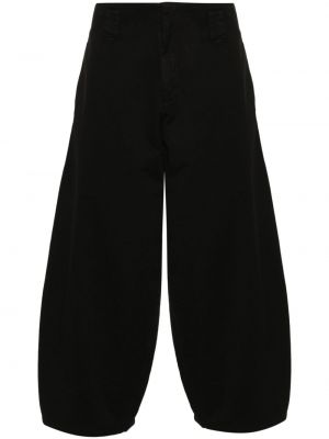 Voľné nohavice s výšivkou Société Anonyme čierna