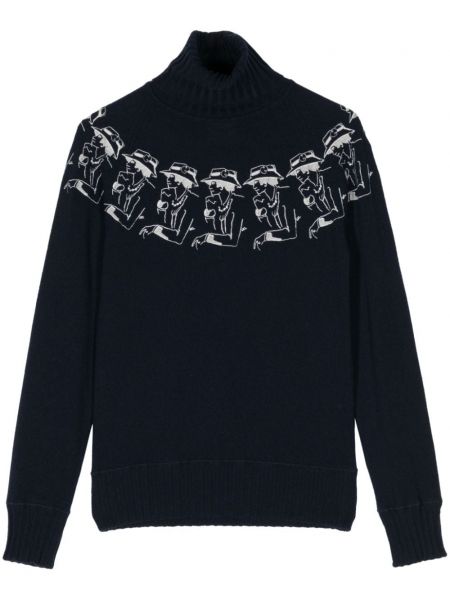 Jacquard džemper od kašmira Chanel Pre-owned plava