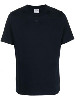 Kokvilnas t-krekls Courreges zils