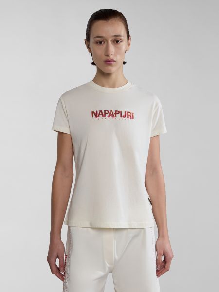 Біла бавовняна футболка Napapijri