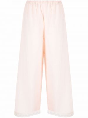 Bombažne svilene hlače Eres roza