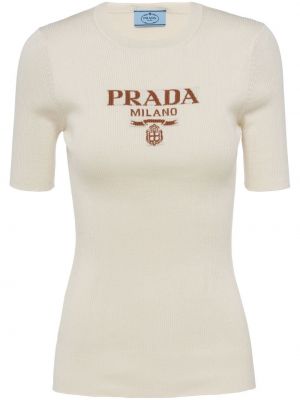 T-shirt con scollo tondo Prada