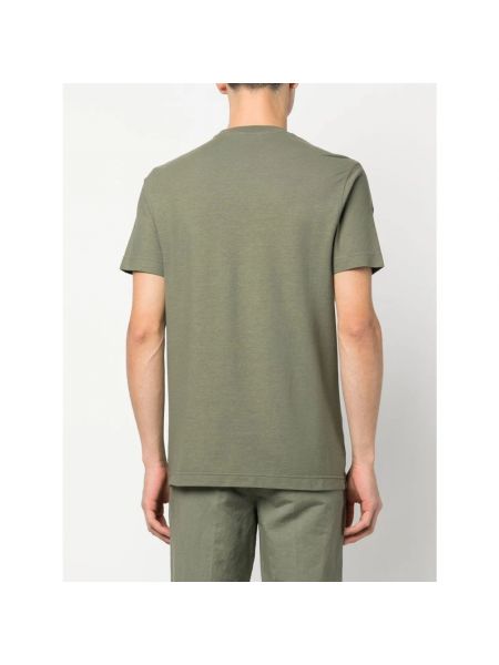 Camiseta con botones de algodón Zanone verde