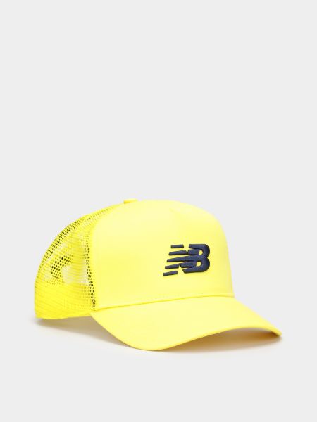 Хлопковая кепка New Balance желтая