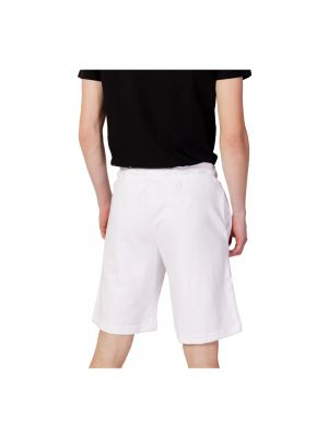 Pantalones cortos con cordones de algodón con bolsillos Fila blanco