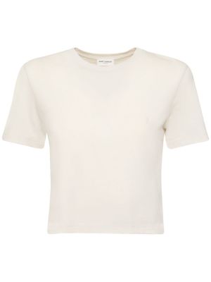 T-shirt slim fit di cotone Saint Laurent