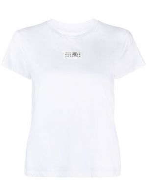 T-shirt di cotone Mm6 Maison Margiela bianco