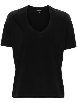 T-shirt en coton avec manches courtes R13 noir