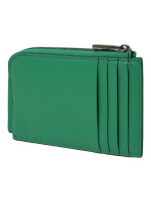 Кожаный кошелек Dolce & Gabbana зеленый