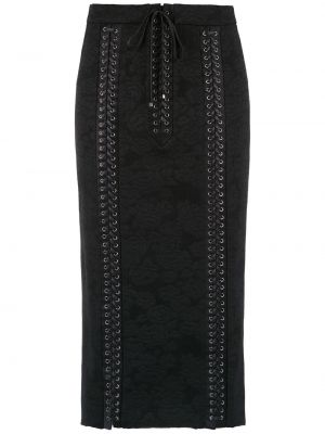 Falda de tubo de encaje Dolce & Gabbana negro