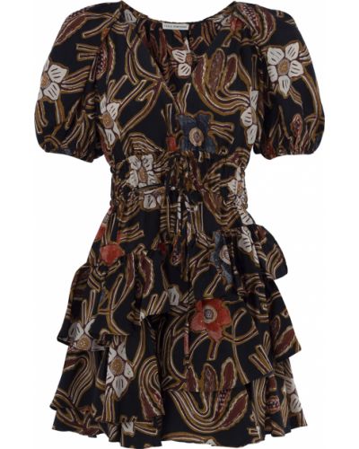 Шелковое платье мини Ulla Johnson, черное