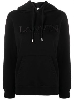 Raštuotas džemperis su gobtuvu Lanvin juoda