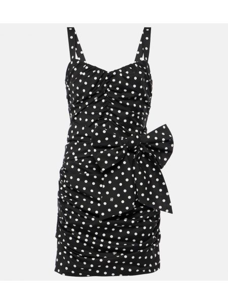 Mini vestido de algodón con lunares Dolce&gabbana negro