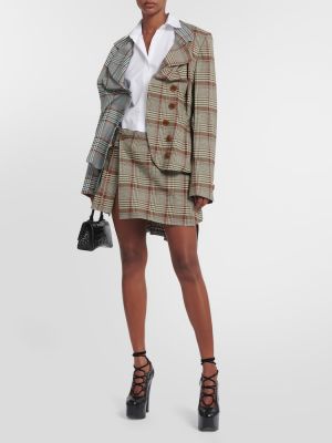 Mini falda a cuadros de tweed Vivienne Westwood