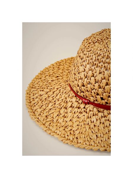 Sombrero de cuero Liviana Conti marrón