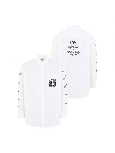 Koszula bawełniana oversize Off-white biała
