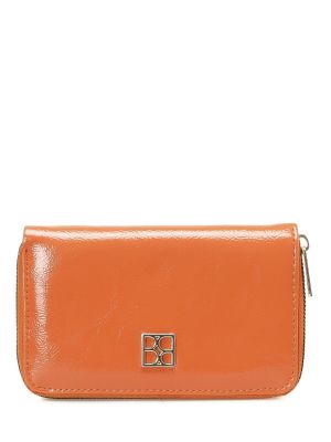 Oranžová lakovaná kožená peněženka Butigo