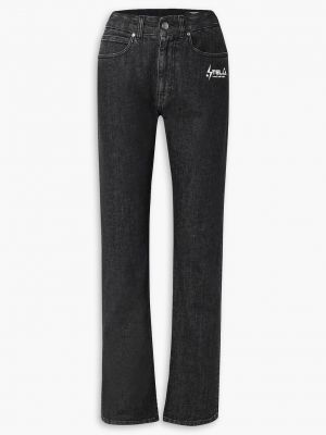 Прямые джинсы с высокой талией с принтом Stella Mccartney черные