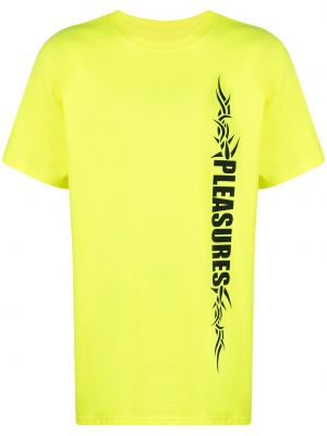 Camiseta con estampado Pleasures verde