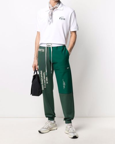 Pantalones de chándal con bordado Lacoste verde