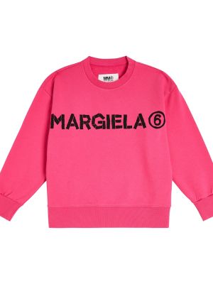 Bomuld hættetrøje for piger Mm6 Maison Margiela Kids pink