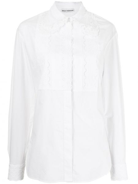 Camisa de encaje Paco Rabanne blanco