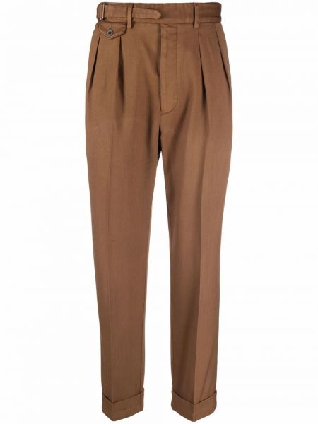 Pantalones chinos con hebilla Lardini marrón
