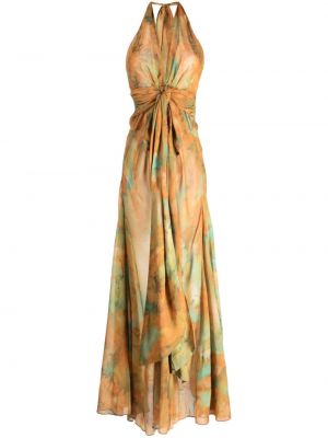 Sukienka koktajlowa z nadrukiem w abstrakcyjne wzory Ronny Kobo