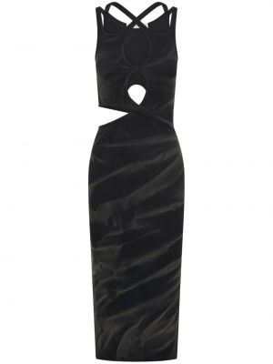 Bavlněné koktejlové šaty Dion Lee - černá