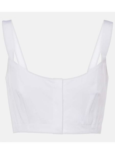 Bomull crop top Alaia hvit