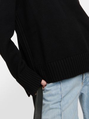 Kašmira džemperis ar augstu apkakli Loro Piana melns