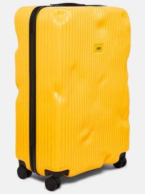 Csíkos bőrönd Crash Baggage sárga