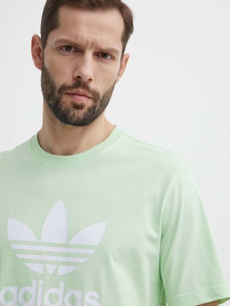 Pamučna majica Adidas Originals zelena