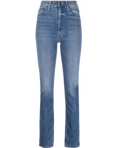 Straight leg jeans a vita alta Mother blu