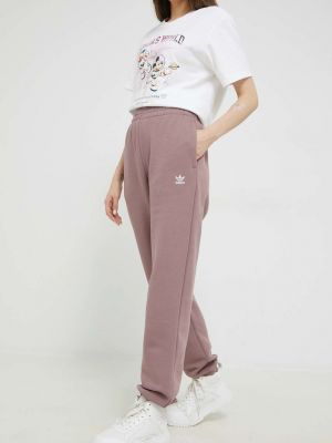 Spodnie sportowe bawełniane Adidas Originals - różowy