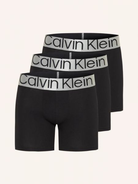 Хлопковые боксеры Calvin Klein черные