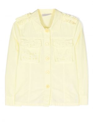 Camicia ricamata Monnalisa giallo
