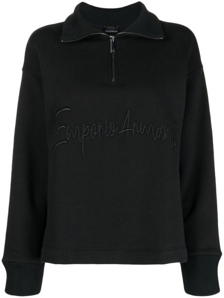 Sweatshirt med dragkedja Emporio Armani svart