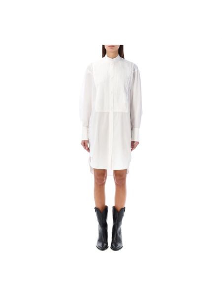 Biała sukienka koszulowa Isabel Marant