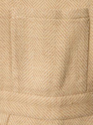 Combinaison en laine en tweed Maria De La Orden beige