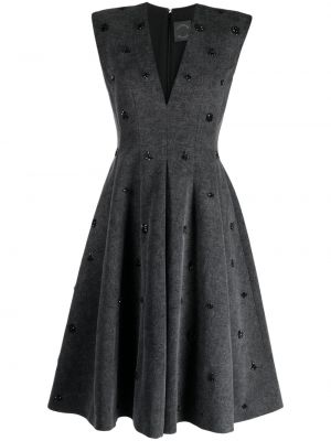 Křišťálové koktejlové šaty Huishan Zhang černé
