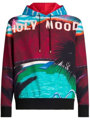 Hoodie con stampa Etro rosso