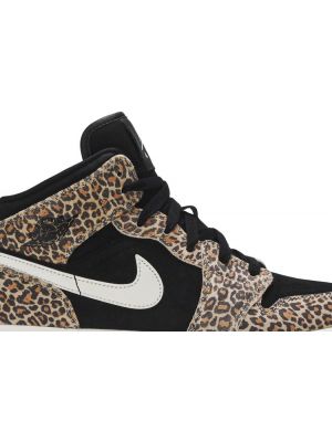 Леопардовые кроссовки Air Jordan черные