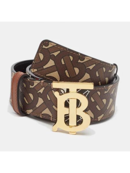 Cinturón de cuero Burberry Vintage marrón