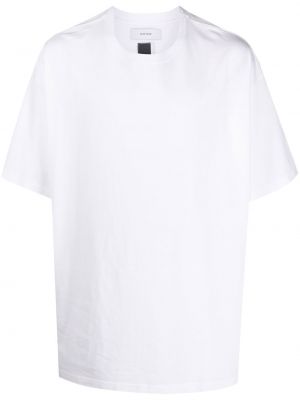 Koszulka bawełniane w paski z krótkim rękawem Facetasm - biały