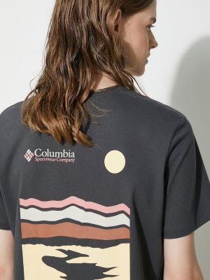 Pamučna majica Columbia siva