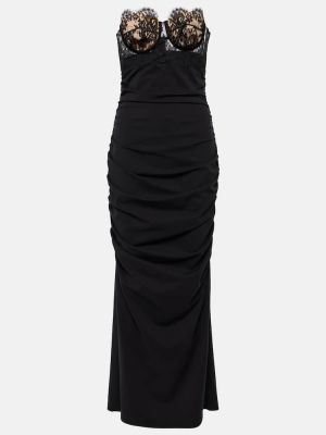 Sukienka długa koronkowa Dolce&gabbana czarna