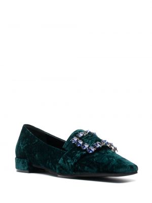 Slip-on sametist velvetist loafer-kingad Roberto Festa roheline