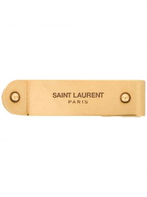 Złote klipsy Saint Laurent